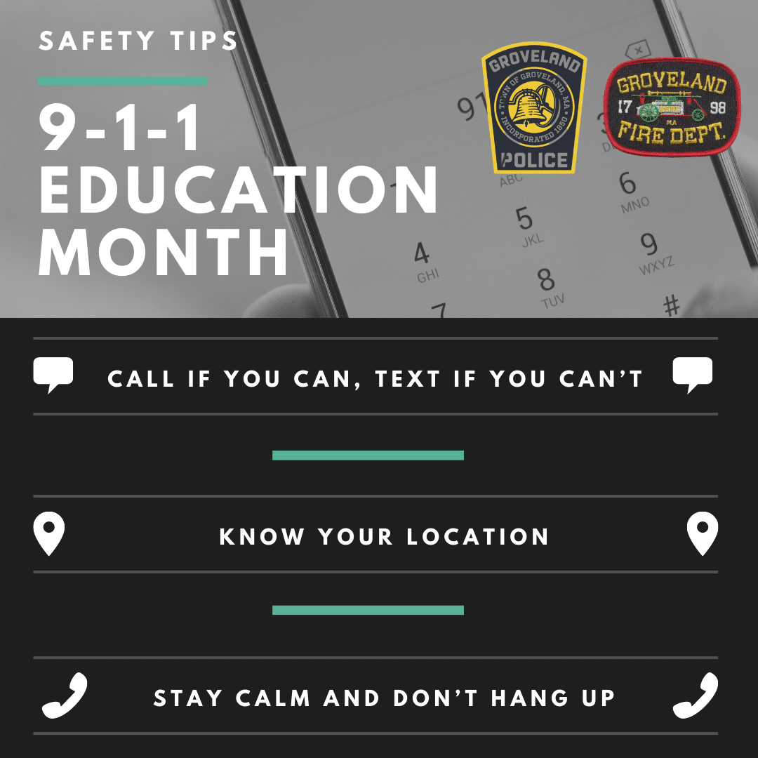 Groveland Police and Fire Departments Share Tips During National 9-1-1 Education Month